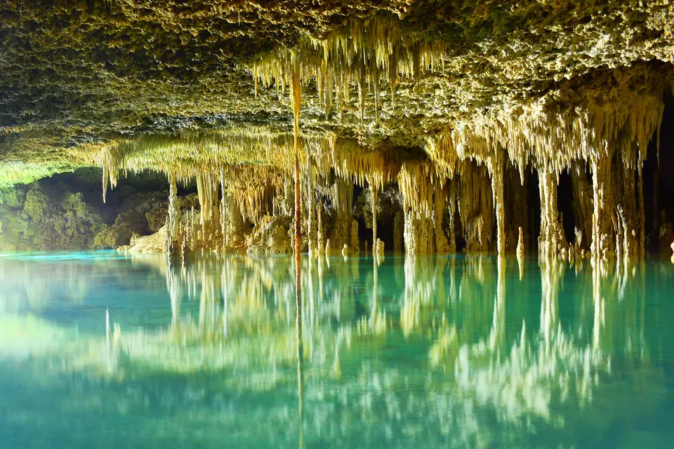 playa del carmen excursions - rio secreto underground cave and cenote